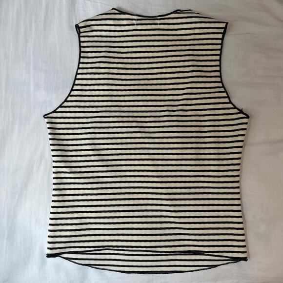 striped ruched tank top miou muse parisian style y2k basic - Picture 4 of 4